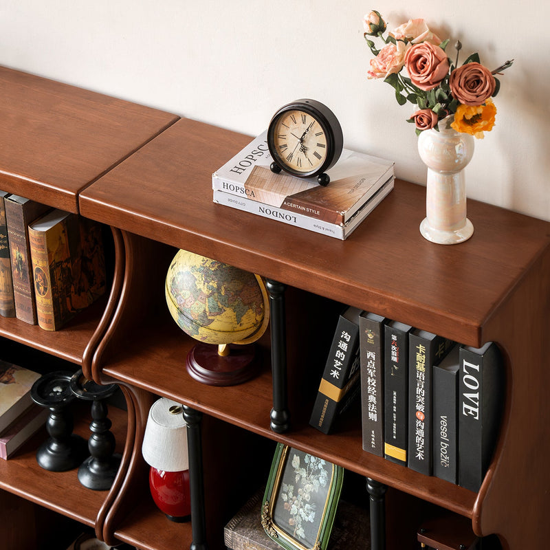 more color details of Vintage Rubber Wood Bookshelf HADID