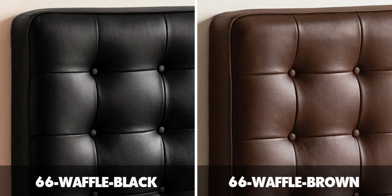 more color details of Vintage Genuine Leather Storage Bed WAFFLE