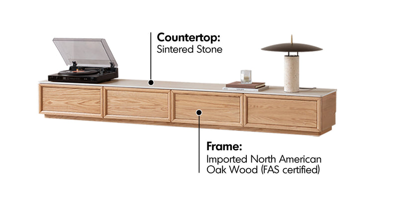 more material details of Scandinavian Oak Wood TV Console ROCKWELL