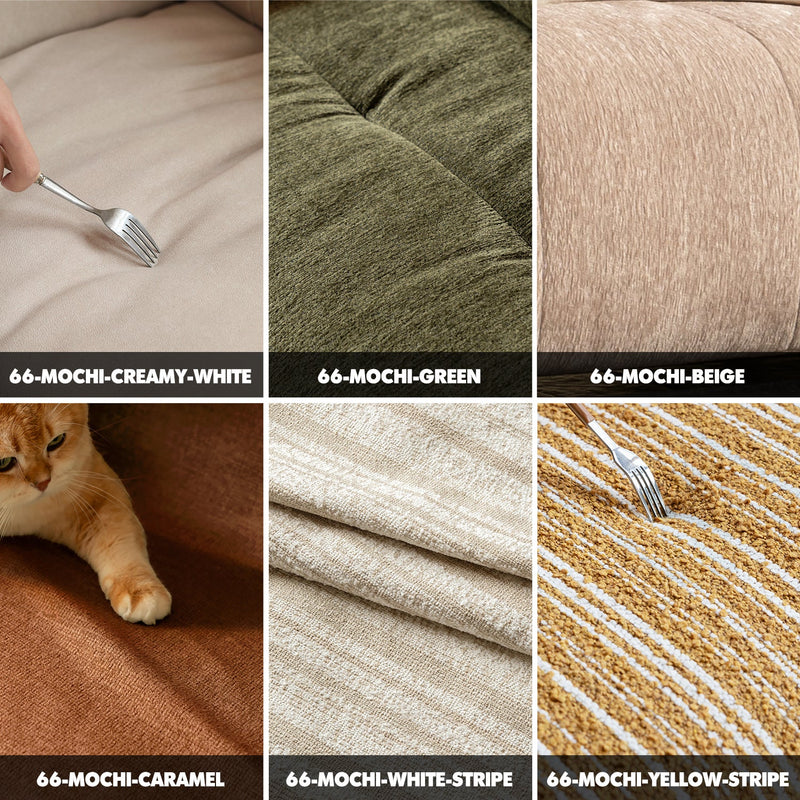 more color details of Cream Fabric 3 Seater Sofa MOCHI