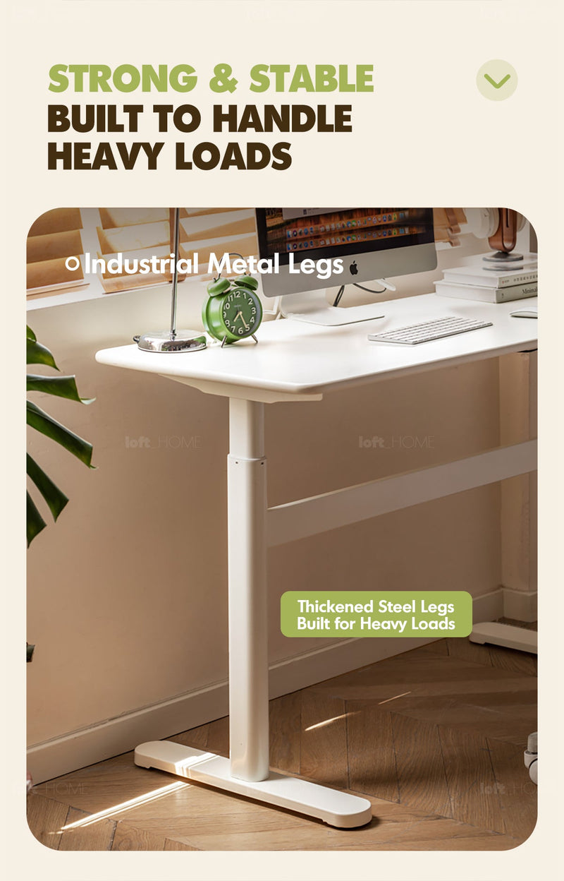 more product details and feature of Modern Rubber Wood Electric Height Adjustable Study Table ORACLE
