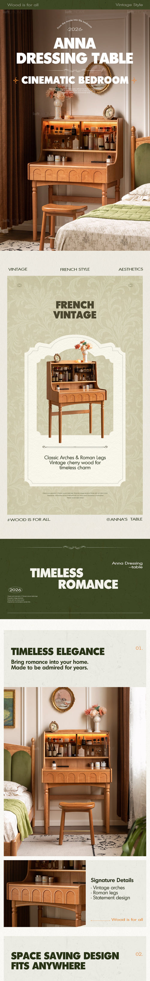 Vintage Cherry Wood Dressing Table ANNA Good to Know Preview-1