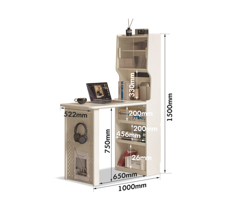 dimension detail diagram of Modern Rubber Wood Study Table H