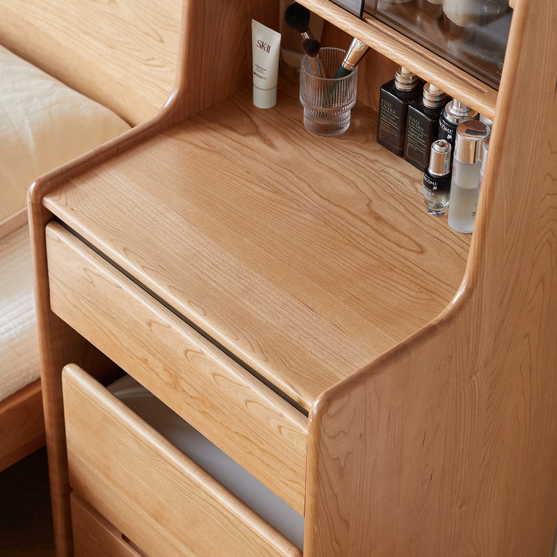 more color details of Scandinavian Cherry Wood Dressing Table With Stool SOULMATE