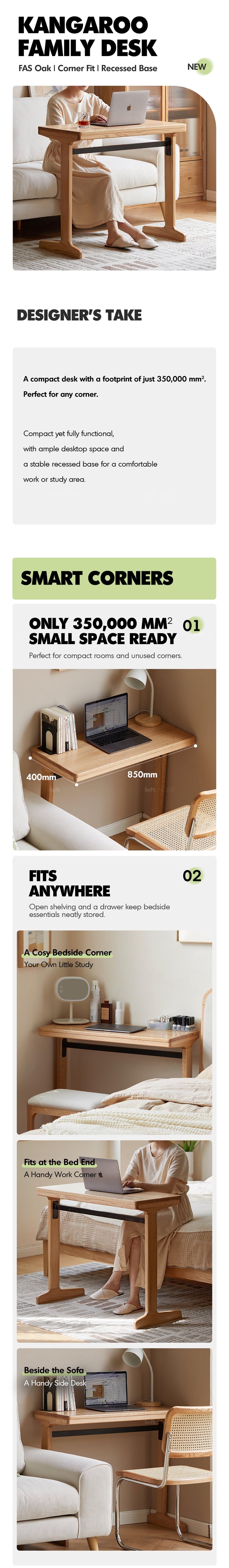 more product details and feature of Scandinavian Wood Study Table KANGAROO