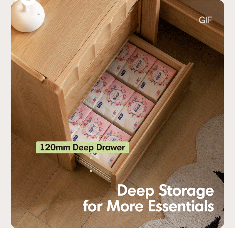 more product details and feature of Scandinavian Oak Wood Extendable Dressing Table MAGICBOX