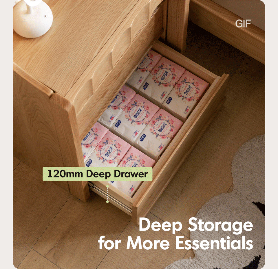 more product details and feature of Scandinavian Oak Wood Extendable Dressing Table MAGICBOX