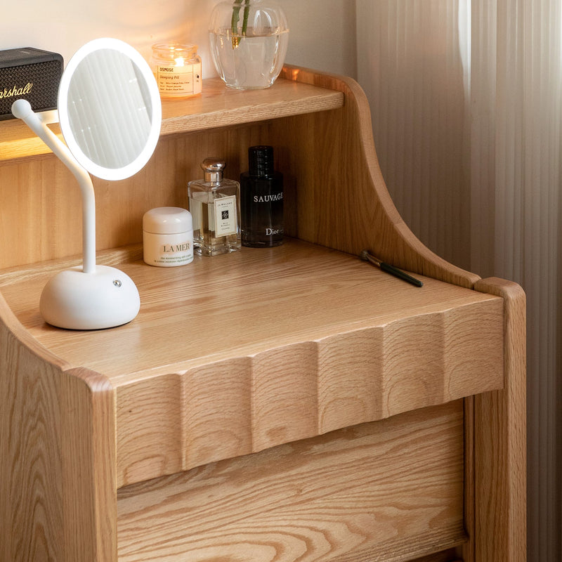 more color details of Scandinavian Oak Wood Extendable Dressing Table MAGICBOX