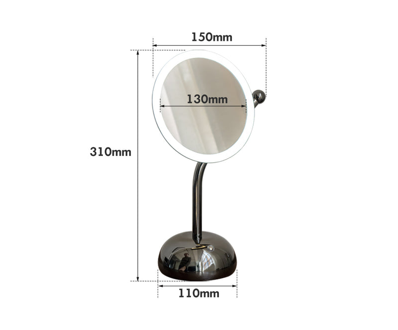 dimension detail diagram of Modern LED Dressing Mirror MOON