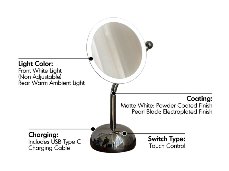 more material details of Modern LED Dressing Mirror MOON