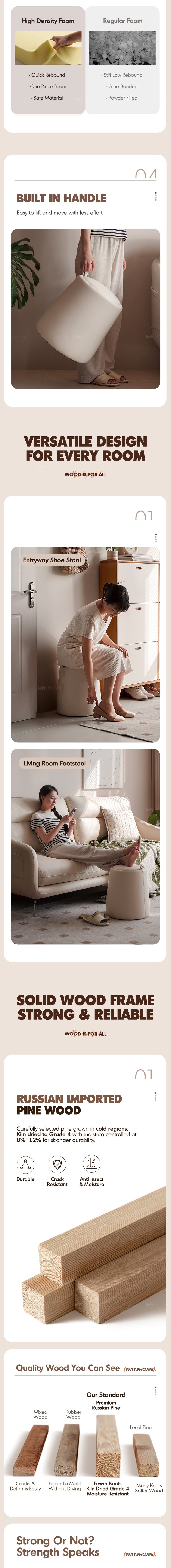 more product details and feature of Modern Microfiber Leather Dressing Stool PUDDING