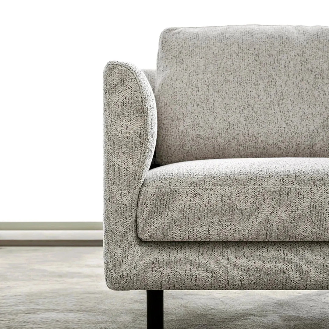 Minimalist fabric 1 seater sofa nor situational feels.