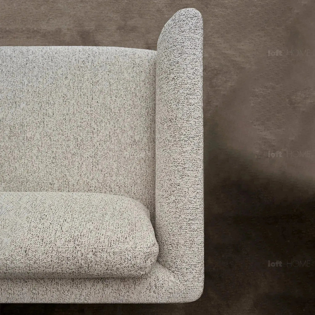 Minimalist fabric 1 seater sofa nor layered structure.