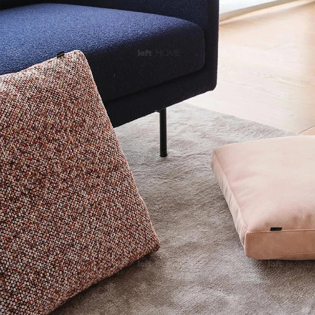 Modern fabric sofa pillow spring red material variants.