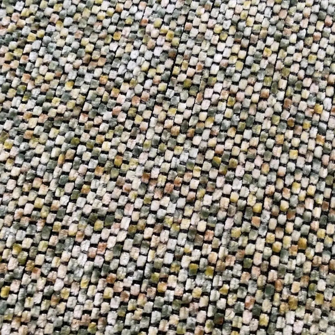 Modern fabric sofa pillow summer green color swatches.