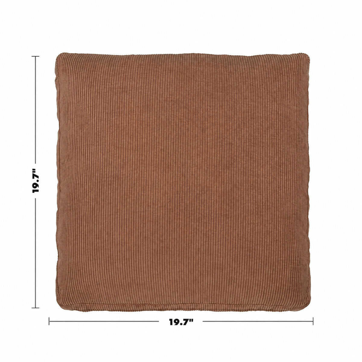 Minimalist Fabric Sofa Pillow CORDUROY Orange Size Chart