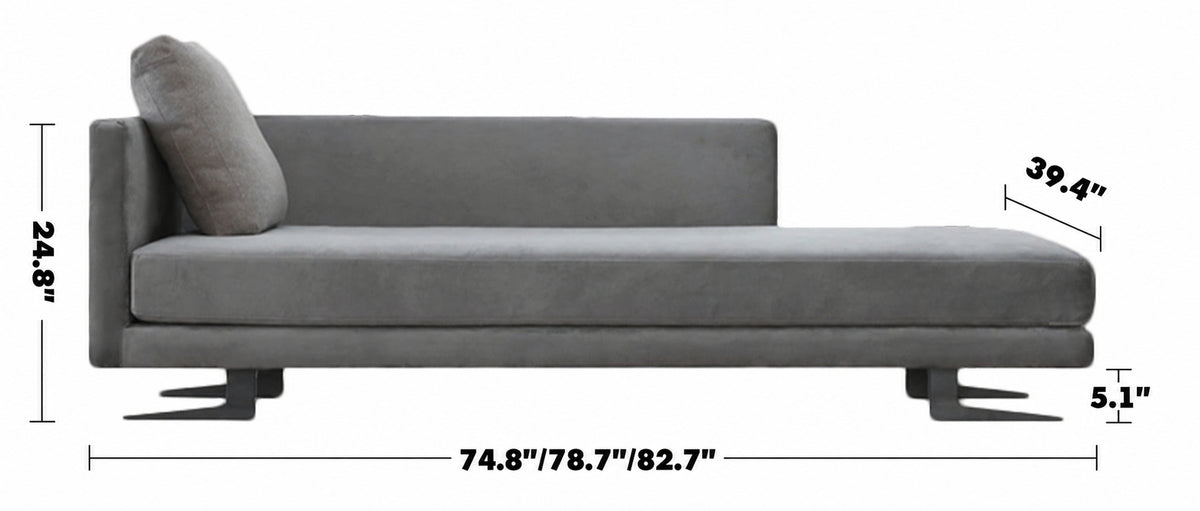 Minimalist Fabric Sofa Bed BOLOGNA Size Chart