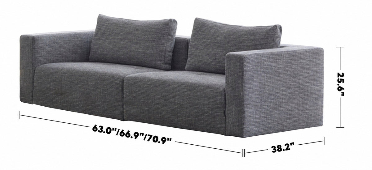 Minimalist Fabric 2 Seater Sofa BRI Size Chart