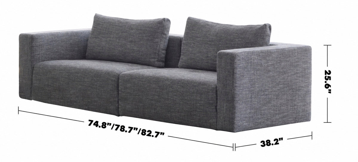 Minimalist Fabric 3 Seater Sofa BRI Size Chart