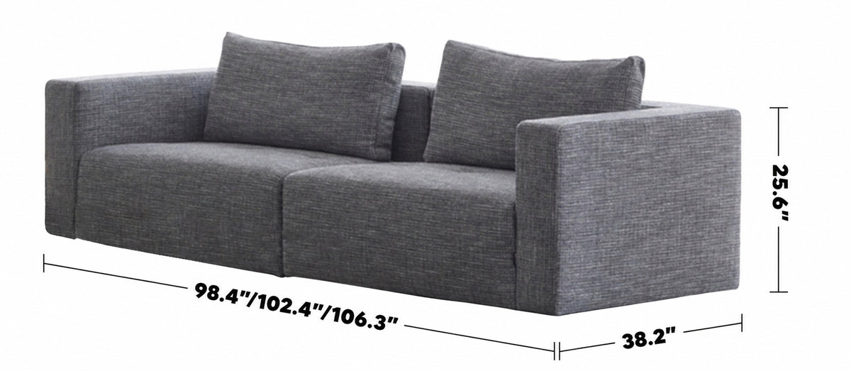 Minimalist Fabric 4 Seater Sofa BRI Size Chart
