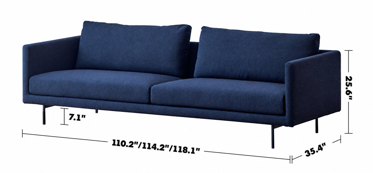 Minimalist Fabric 4.5 Seater Sofa RINA Size Chart