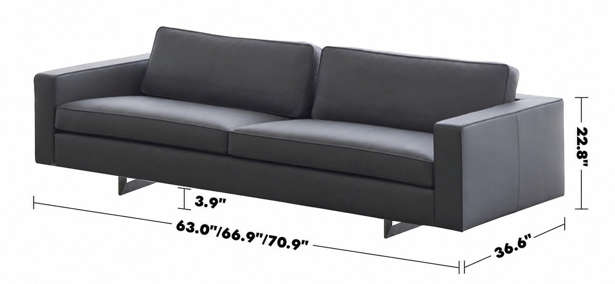Minimalist Fabric 2 Seater Sofa VEMB Size Chart