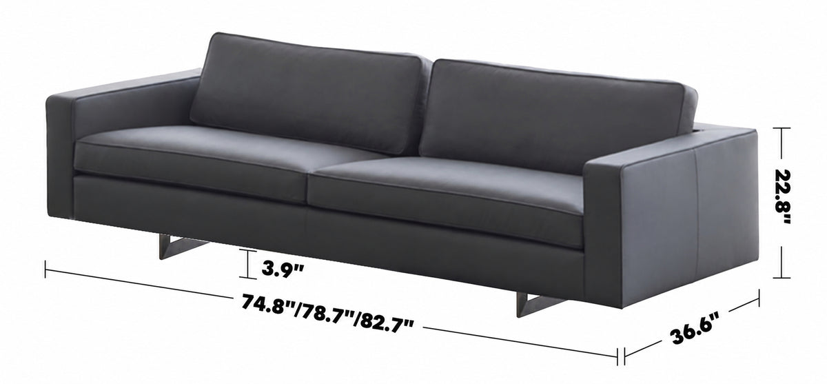 Minimalist Fabric 3 Seater Sofa VEMB Size Chart
