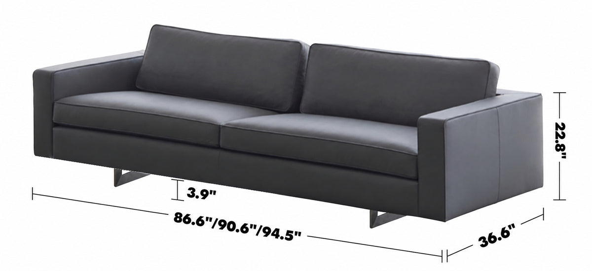 Minimalist Fabric 3.5 Seater Sofa VEMB Size Chart