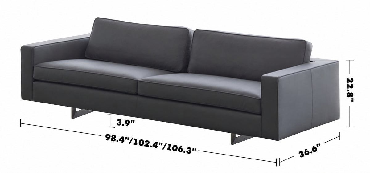 Minimalist Fabric 4 Seater Sofa VEMB Size Chart
