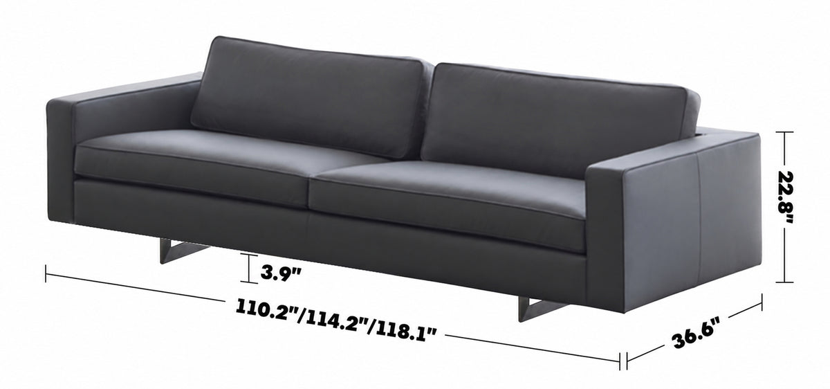 Minimalist Fabric 4.5 Seater Sofa VEMB Size Chart