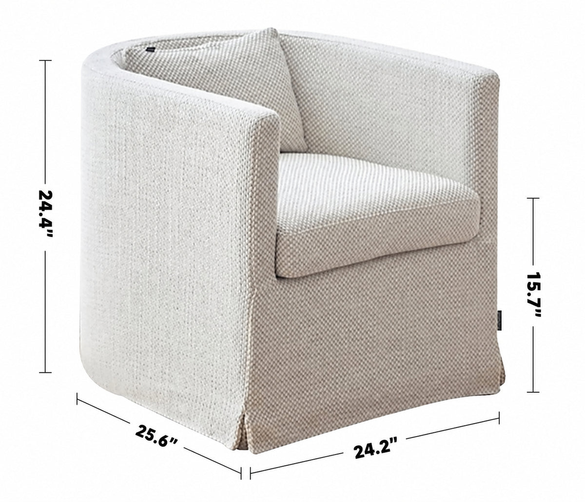 Minimalist Fabric 1 Seater Sofa YAN Size Chart