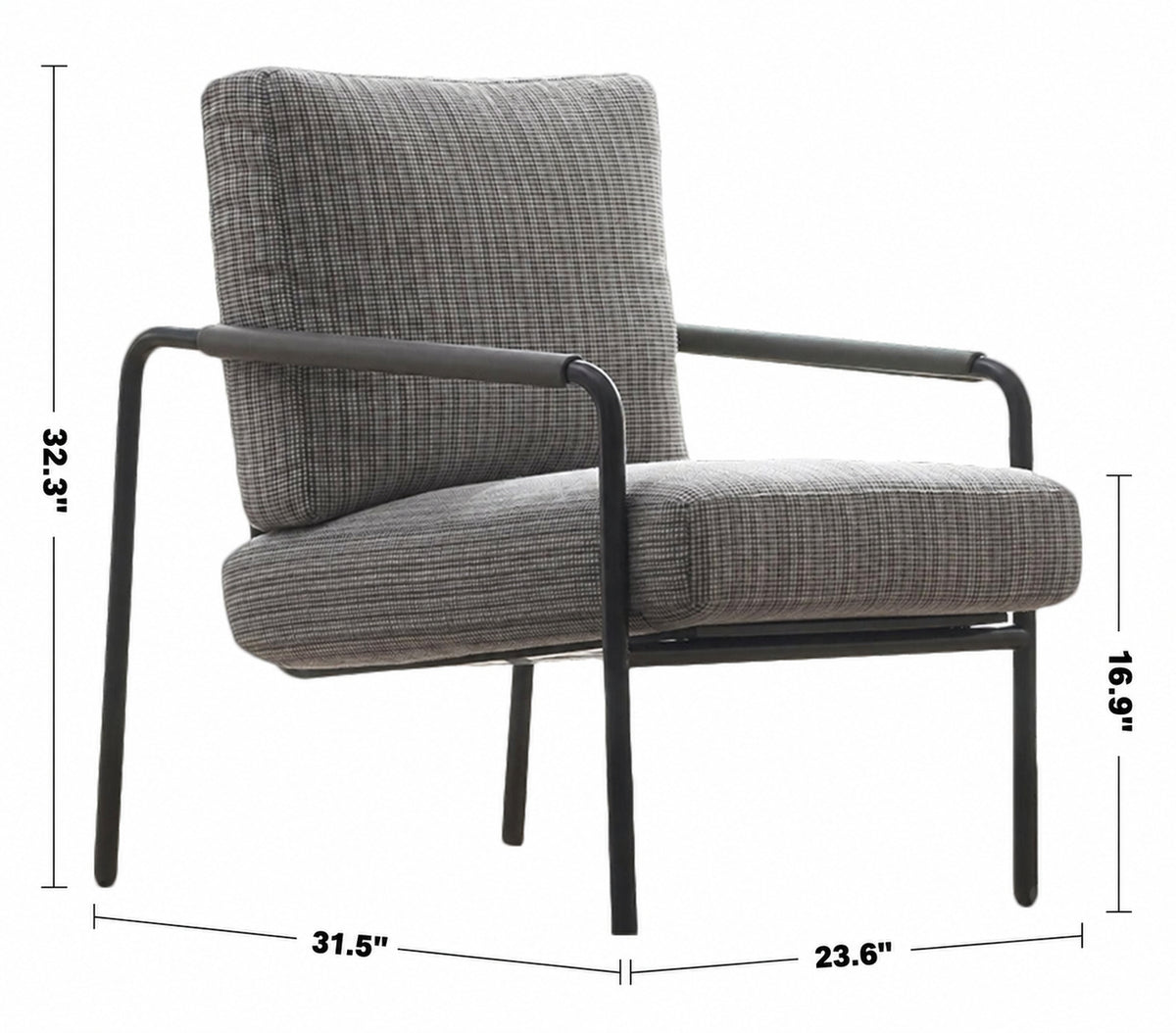 Bauhaus Fabric 1 Seater Sofa VEMB Size Chart