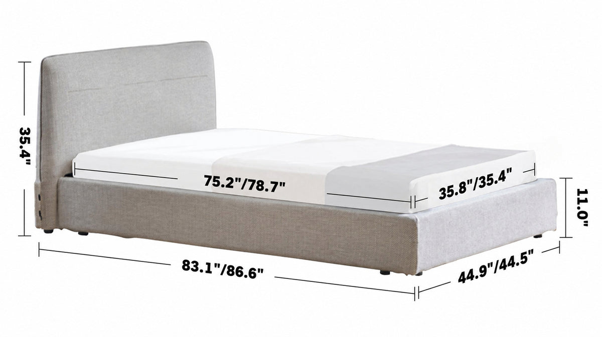 Minimalist Fabric Bed MUUO Size Chart_2