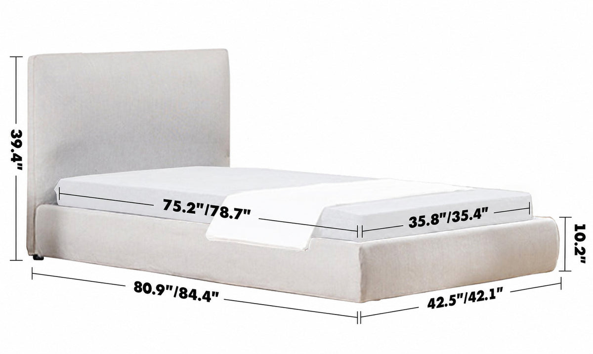 Minimalist Fabric Bed SINO Size Chart_2