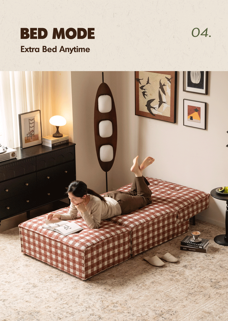 more product details and feature of Bauhaus Chenille Velvet Fabric 1 Seater Sofa Bed DRIFT