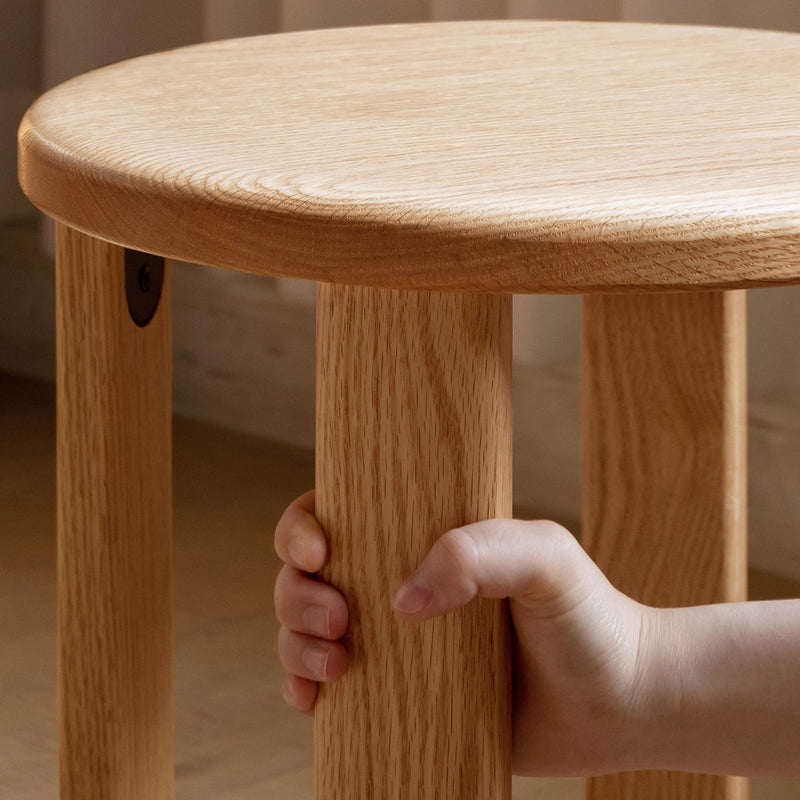 more color details of Scandinavian Rubber Wood Stackable Stool With Wheels FRIDAY