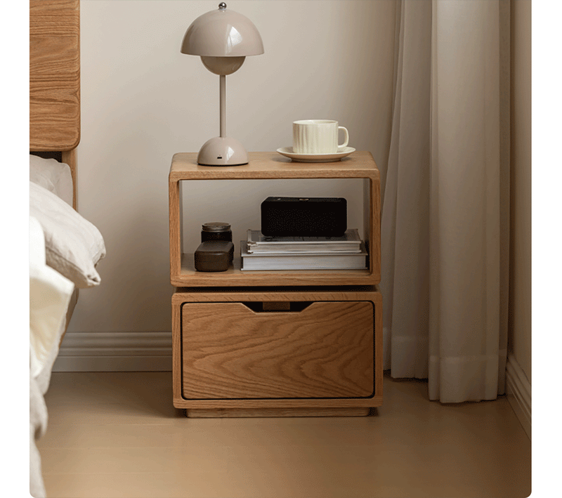 more product details and feature of Scandinavian Oak Wood Revolving Side Table TWIST