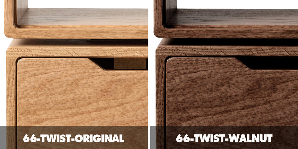 more color details of Scandinavian Oak Wood Revolving Side Table TWIST