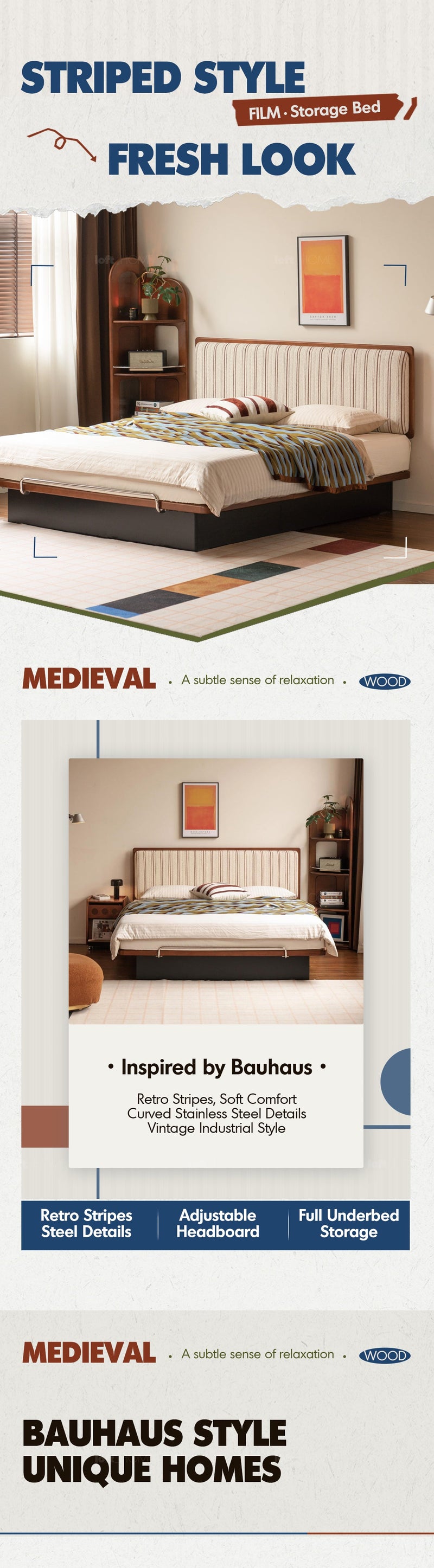 more product details and feature of Bauhaus Boxwood Storage Bed FILM