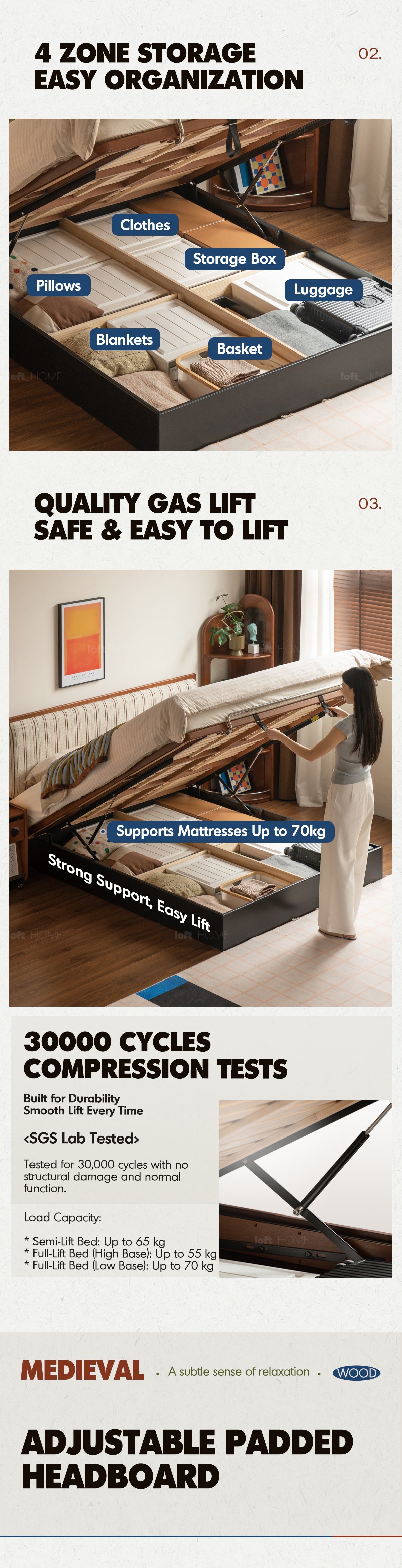 more product details and feature of Bauhaus Boxwood Storage Bed FILM
