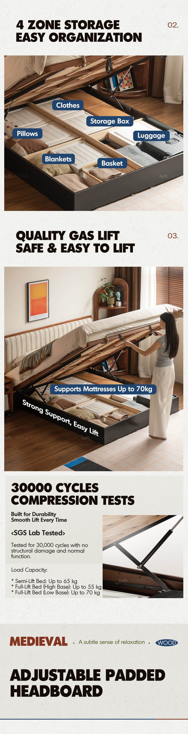 more product details and feature of Bauhaus Boxwood Storage Bed FILM