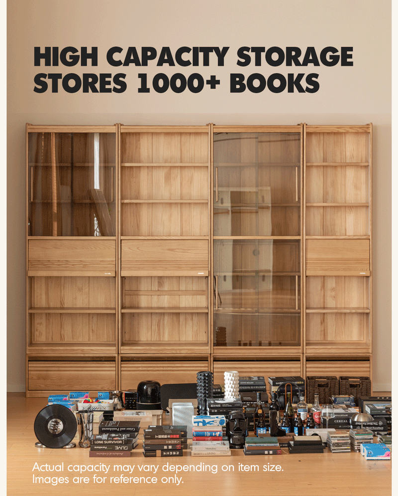 more product details and feature of Scandinavian Ash Wood Bookshelf GALLERY