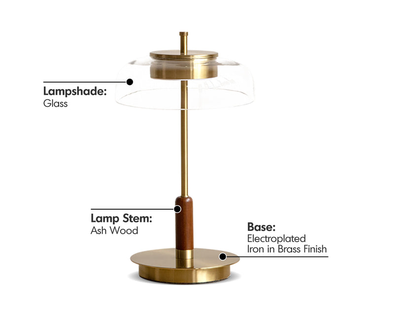 more material details of Bauhaus Brass Table Lamp DREAM