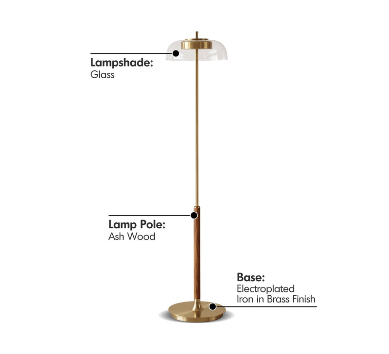more material details of Bauhaus Brass Floor Lamp DREAM