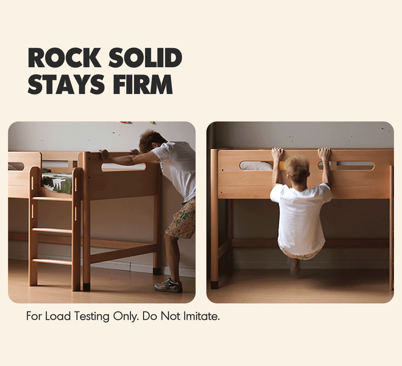 more product details and feature of Scandinavian Beech Wood Kids Storage Bed With Study Desk MATCHSTICK