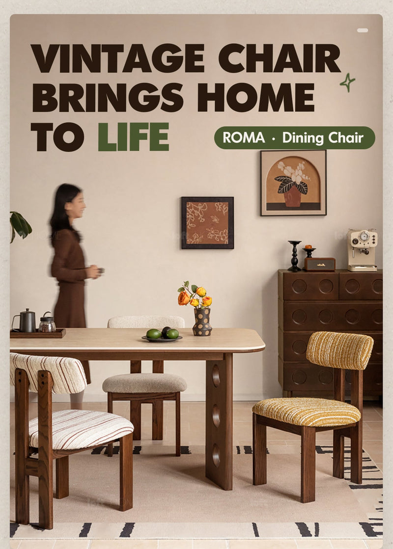 more product details and feature of Bauhaus Boucle Fabric Dining Chair ROMA