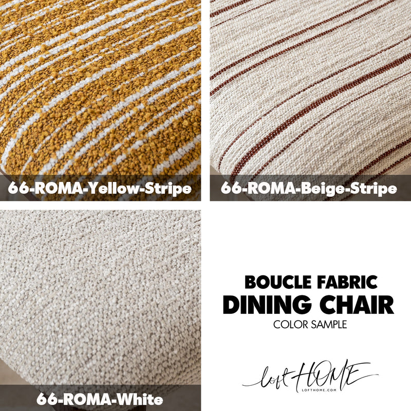 more color details of Bauhaus Boucle Fabric Dining Chair ROMA