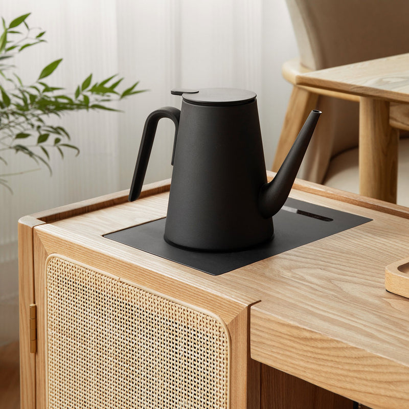 more color details of Scandinavian Oak Wood Wheel Tea Side Table VINE