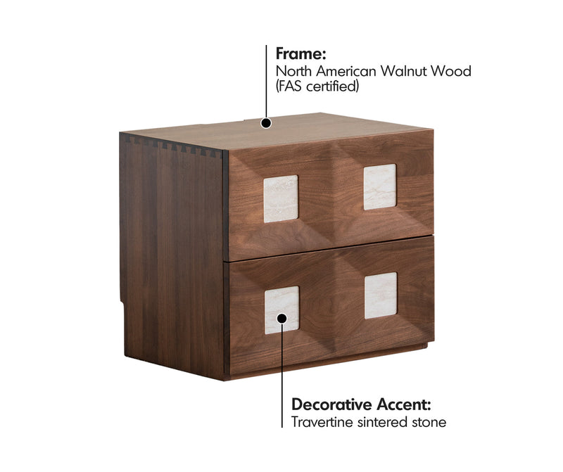 more material details of Japandi Walnut Wood Modular Cabinet SOLO