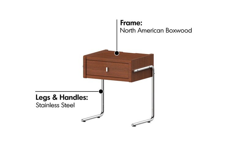 more material details of Bauhaus Boxwood Side Table NOBUO
